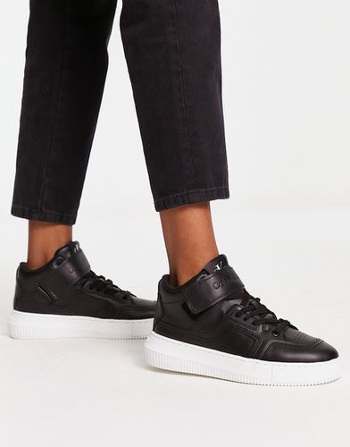Sneakers stringate nere in pelle con suola spessa - Calvin Klein Jeans - Modalova