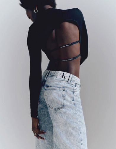Top a maniche lunghe con fascette sulla schiena - Calvin Klein Jeans - Modalova