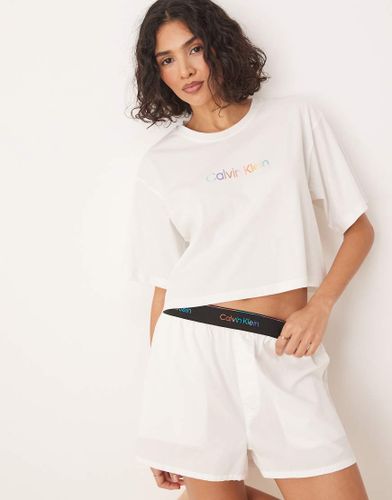 Pride - T-shirt crop top de pyjama - Calvin Klein - Modalova
