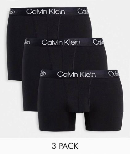 Structure - Confezione da 3 boxer neri in cotone - Calvin Klein - Modalova