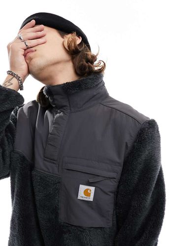 Jackson - Felpa in pile con zip corta nera - Carhartt WIP - Modalova