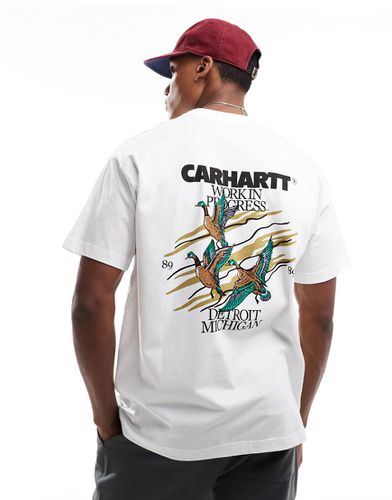 T-shirt bianca con stampa di anatre sul retro - Carhartt WIP - Modalova