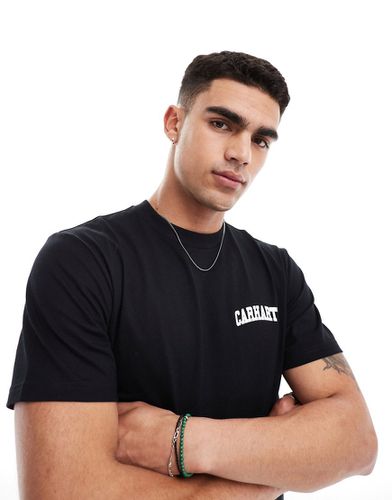 T-shirt nera con logo stile college - Carhartt WIP - Modalova