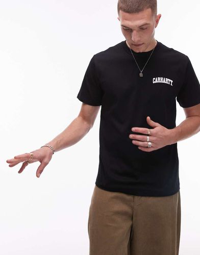 T-shirt nera con logo stile college - Carhartt WIP - Modalova