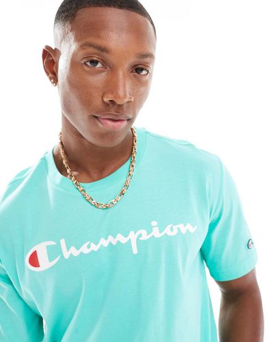 T-shirt verde chiaro con logo sul petto - Champion - Modalova