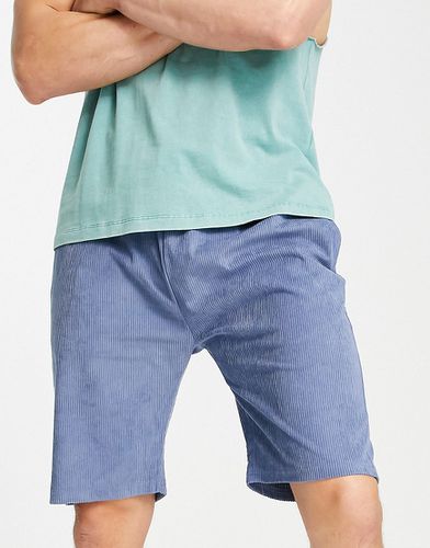 Pantaloncini azzurri in velluto a coste in coordinato - American Stitch - Modalova