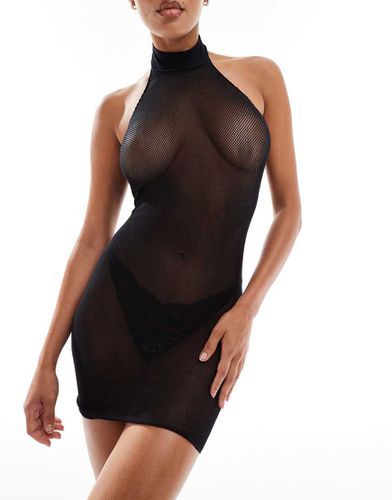 Glisten - Vestito accollato con taglio a vogatore a rete trasparente - Ann Summers - Modalova