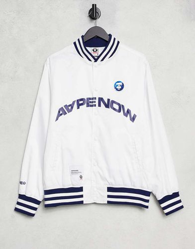 AAPE By A Bathing Ape - Giacca college bianca - AAPE BY A BATHING APE® - Modalova