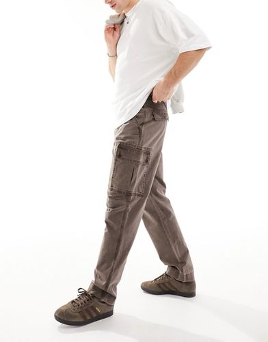 Pantaloni cargo elasticizzati in tela ampi marroni - Abercrombie & Fitch - Modalova