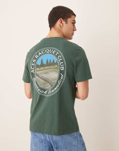 T-shirt classique à imprimé tennis au dos - Abercrombie & Fitch - Modalova