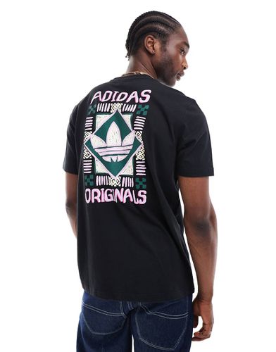 T-shirt nera con stampa anni '80 - adidas Originals - Modalova