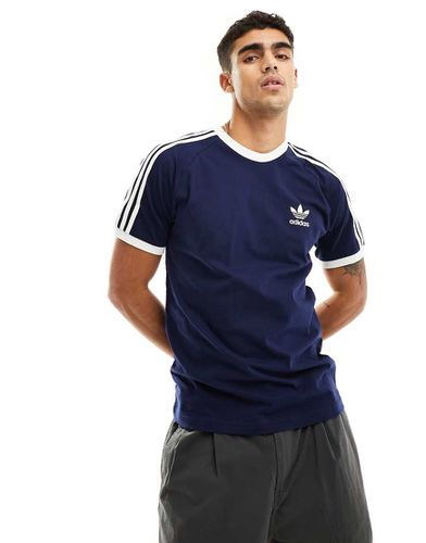 T-shirt con 3 strisce e bordi a contrasto - adidas Originals - Modalova