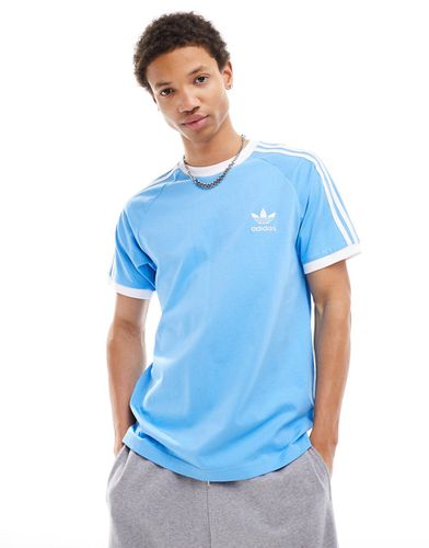 T-shirt con tre strisce, colore azzurro - adidas Originals - Modalova