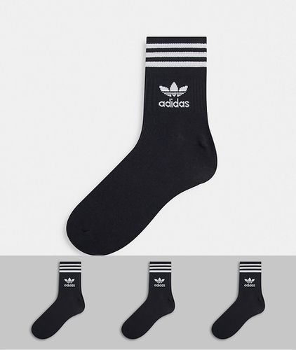 Adicolor Trefoil - Confezione da 3 paia di calzini alla caviglia neri - adidas Originals - Modalova