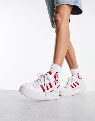 Forum XLG - Sneakers con plateau bianche e rosse - adidas Originals - Modalova