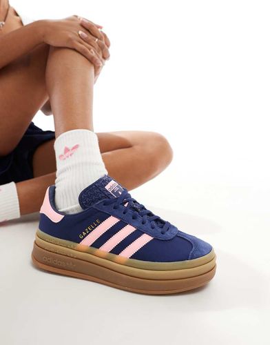 Gazelle Bold - Sneakers blu navy e rosa con suola in gomma - adidas Originals - Modalova