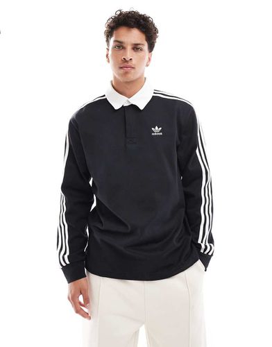 Polo nera stile rugby - adidas Originals - Modalova