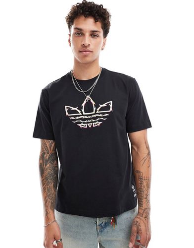 Pride - T-shirt a maniche corte nera con grafica - adidas Originals - Modalova
