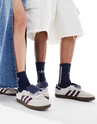 Samba LT - Sneakers bianche e blu navy - adidas Originals - Modalova