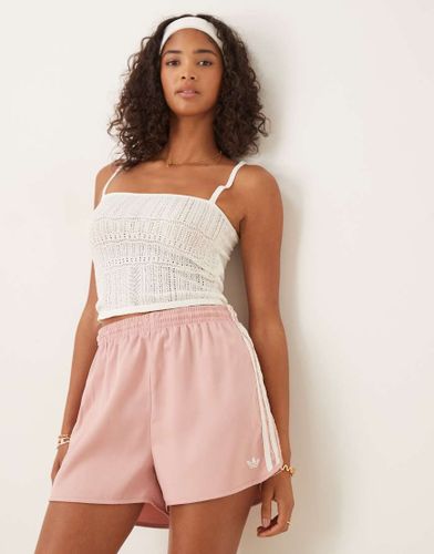 Short de course en satin à 3 bandes volantées - Adidas Originals - Modalova