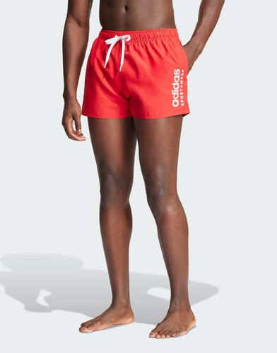 Essentials CLX - Pantaloncini da bagno rossi con logo - adidas performance - Modalova