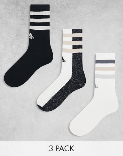 Adidas - Sportswear - Confezione da 3 paia di calzini neri e bianchi con 3 strisce - adidas performance - Modalova