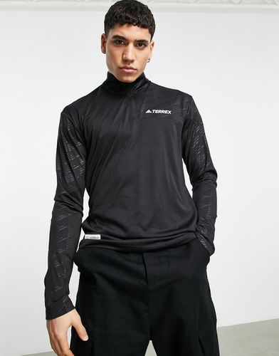Adidas - Terrex - Felpa nera con zip corta - adidas performance - Modalova