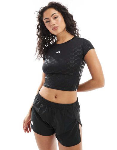 Adidas - Training Hyperglam - T-shirt nera con monogrammi - adidas performance - Modalova