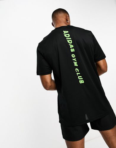 Adidas - Training HIIT - T-shirt nera con grafica "Gym Club" stampata sul retro - adidas performance - Modalova