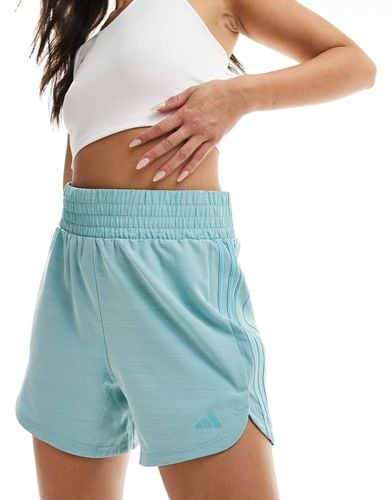 Adidas - Training Pacer - Pantaloncini a vita alta turchesi con 3 strisce - adidas performance - Modalova