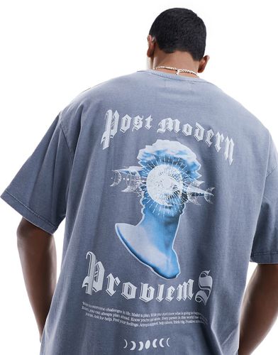 T-shirt oversize slavato con stampa di statua - ADPT - Modalova
