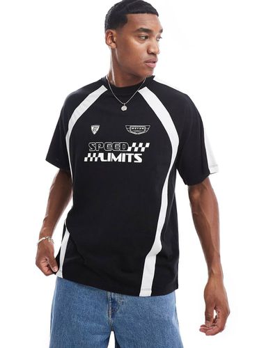 Motorsports - T-shirt oversize nera - ADPT - Modalova