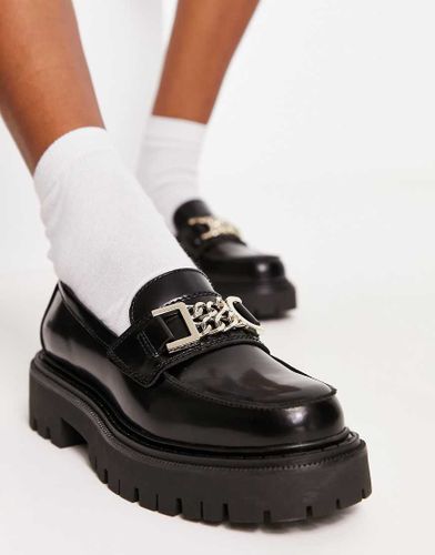 Biglane - Mocassini con suola spessa in pelle nera con catena oro - ALDO - Modalova
