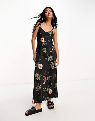 Bryony Viviana - Vestito midi in raso a fiori - AllSaints - Modalova