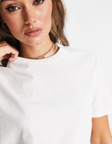 Pippa - T-shirt boyfriend bianca con logo ricamato - AllSaints - Modalova