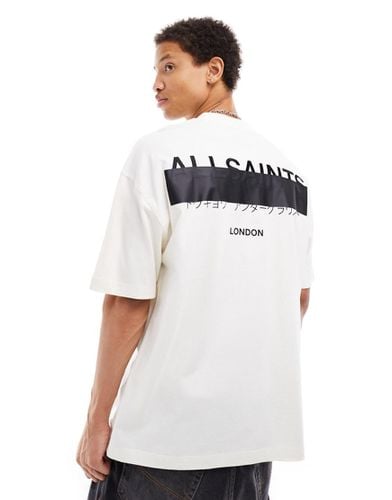 Redact - T-shirt oversize bianca con logo ricamato - AllSaints - Modalova