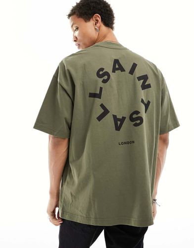 Tierra - T-shirt oversize kaki cenere - AllSaints - Modalova