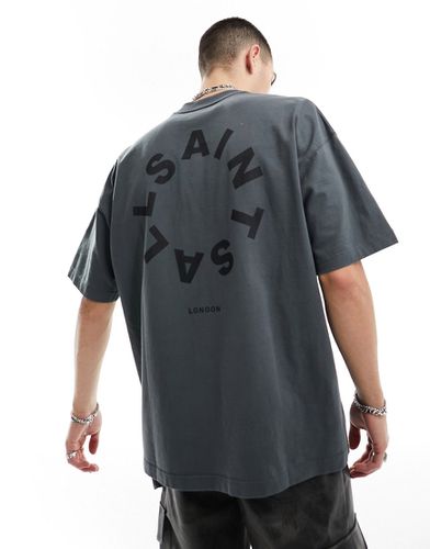 Tierra - T-shirt girocollo scuro con stampa - AllSaints - Modalova
