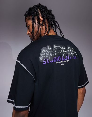 Alpha - T-shirt avec logo imprimé au dos - Alpha Industries - Modalova
