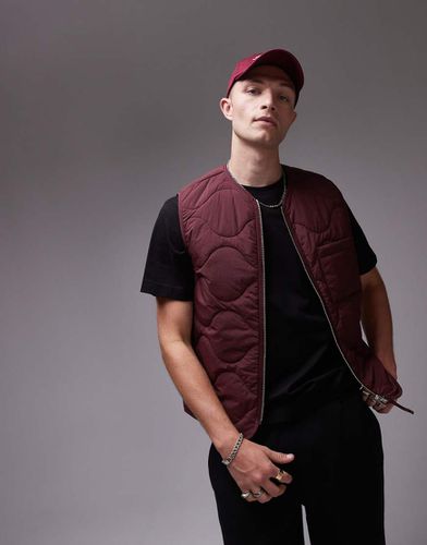 Gilet trapuntato bordeaux con zip sul davanti - Arket - Modalova