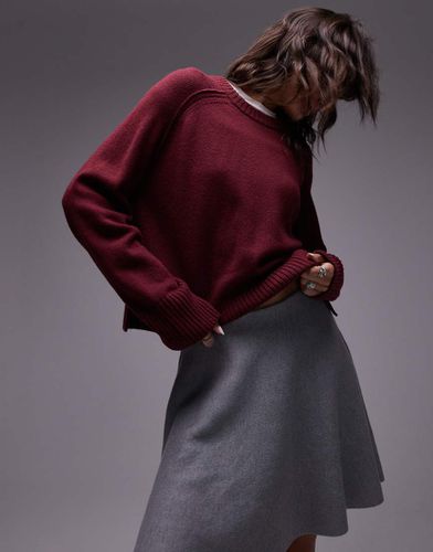 Maglione girocollo in lana bordeaux - Arket - Modalova