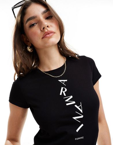 T-shirt slim nera - Armani Exchange - Modalova