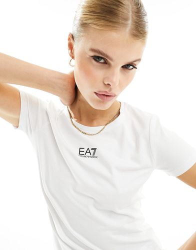 Armani - - T-shirt bianca con logo centrale - EA7 - Modalova