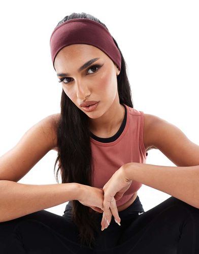 Fascia per capelli larga morbida da yoga color bordeaux - ASOS - Modalova