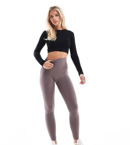 Petite - Leggings da allenamento a vita alta violetto senza cuciture - ASOS - Modalova