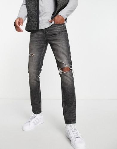 Cone Mill American Classic - Jeans skinny slavato con strappi sulle ginocchia - ASOS DESIGN - Modalova