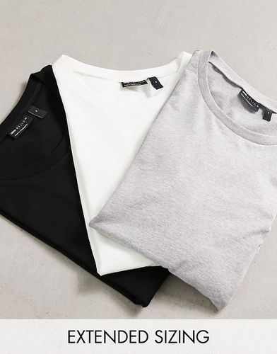 Confezione da 3 T-shirt girocollo a maniche lunghe - ASOS DESIGN - Modalova
