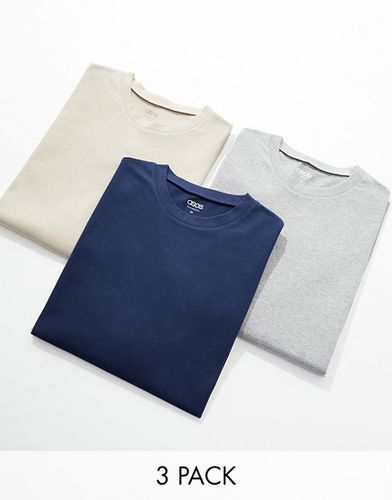 Confezione da 3 T-shirt oversize in colorazioni multiple - ASOS DESIGN - Modalova