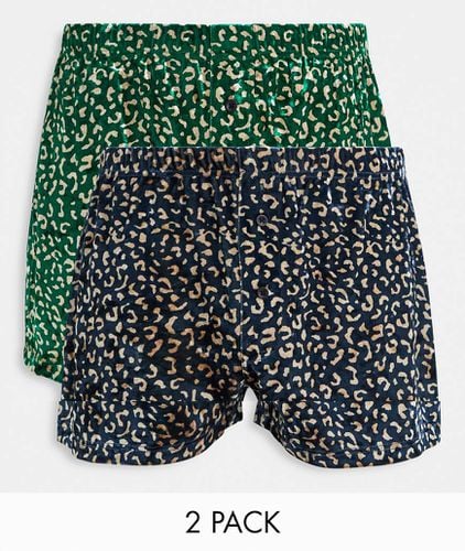 Confezione da due paia di boxer in jacquard - ASOS DESIGN - Modalova