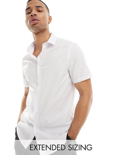 Camicia a maniche corte vestibilità classica bianca - ASOS DESIGN - Modalova